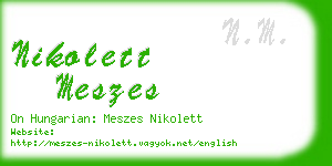 nikolett meszes business card